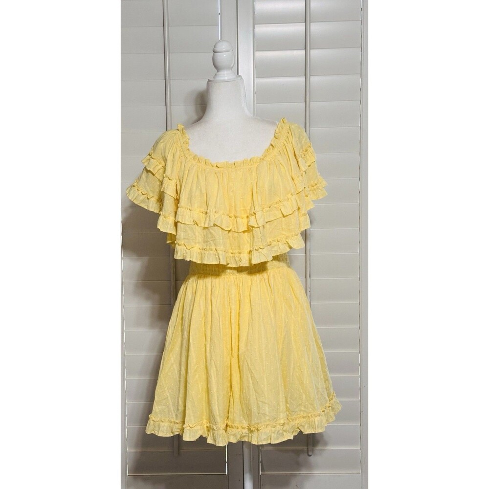 Anthropologie Mable Women Size M Lined Smoked Tiered Dress Feminine Boho Girlie